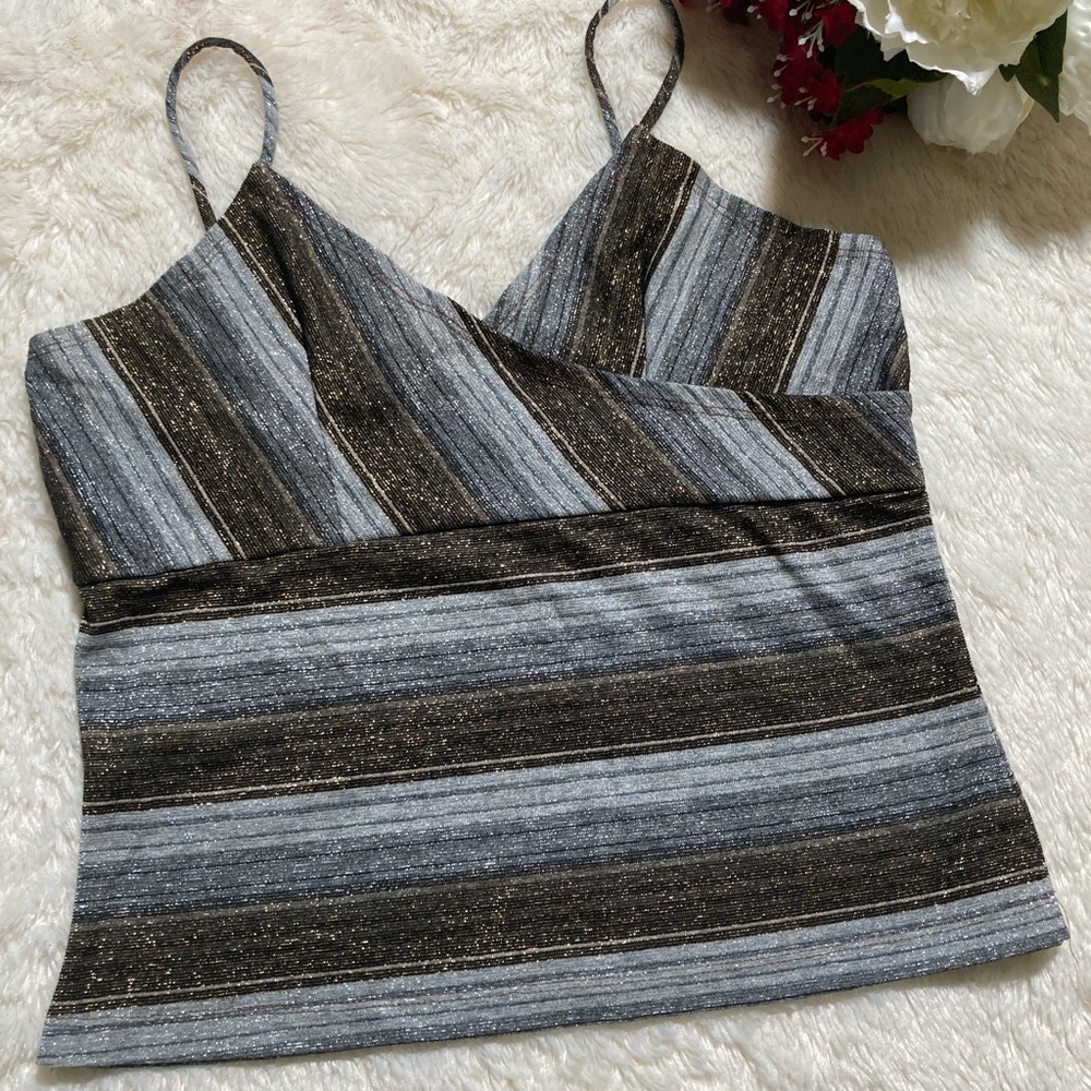 ✨4xHP!✨ Malibu | Gold Silver Bronze Metallic Cropped Tank Top